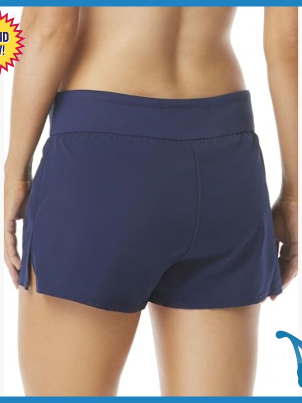 Quick Dry Swim Bottoms with Zipper Pocket Womens Board Shorts - Picture 2 of 5